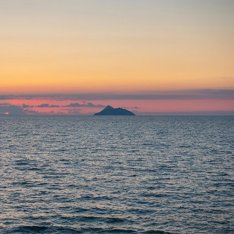 Sunset over the Aegean Sea near Spyros Apartments, Kalamaki